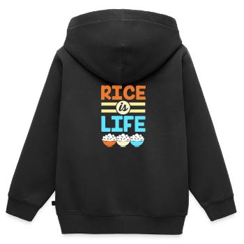 Philippinisch Philippinen - Kinder Premium Organic Zip Hoodie - Schwarz - Hinten - AI Model Kid Male (0cm)
