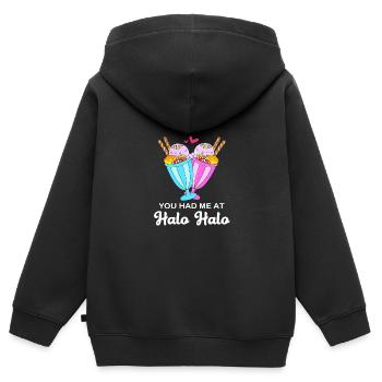 Philippinisch Philippinen - Kinder Premium Organic Zip Hoodie - Schwarz - Hinten - AI Model Kid Male (0cm)