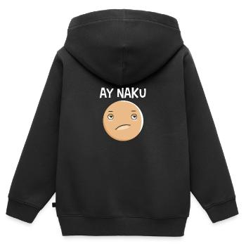 Philippinisch Philippinen - Kinder Premium Organic Zip Hoodie - Schwarz - Hinten - AI Model Kid Male (0cm)