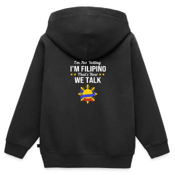 Philippinisch Philippinen - Kinder Premium Organic Zip Hoodie - Schwarz - Hinten - AI Model Kid Male (0cm)