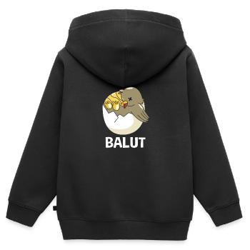 Philippinisch Philippinen - Kinder Premium Organic Zip Hoodie - Schwarz - Hinten - AI Model Kid Male (0cm)