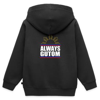 Philippinisch Philippinen - Kinder Premium Organic Zip Hoodie - Schwarz - Hinten - AI Model Kid Male (0cm)