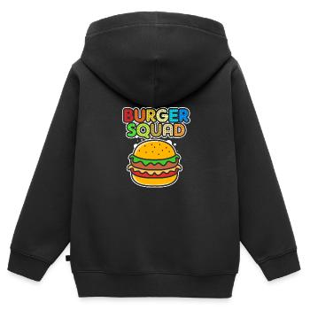 Cheeseburger Burger - Kinder Premium Organic Zip Hoodie - Schwarz - Hinten - AI Model Kid Male (0cm)