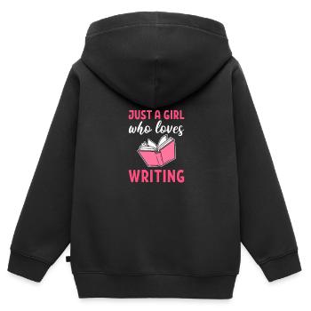 Auteur - Sweat Premium à capuche zippé enfant bio - noir - Dos - AI Model Kid Male (0cm)