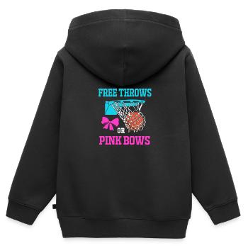 Gender Reveal - Kinder Premium Organic Zip Hoodie - Schwarz - Hinten - AI Model Kid Male (0cm)