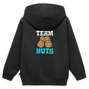 Gender Reveal Babyshower - Kinder Premium Organic Zip Hoodie - Schwarz - Hinten - AI Model Kid Male (0cm)
