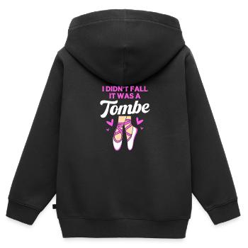 Danseuse de ballet - Sweat Premium à capuche zippé enfant bio - noir - Dos - AI Model Kid Male (0cm)