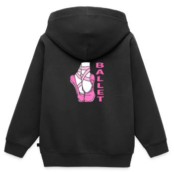 Danseuse de ballet - Sweat Premium à capuche zippé enfant bio - noir - Dos - AI Model Kid Male (0cm)