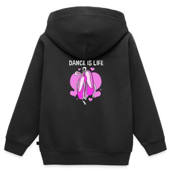 Danseuse de ballet - Sweat Premium à capuche zippé enfant bio - noir - Dos - AI Model Kid Male (0cm)