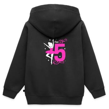 Danseuse de ballet - Sweat Premium à capuche zippé enfant bio - noir - Dos - AI Model Kid Male (0cm)