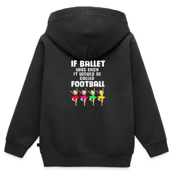 Danseuse de ballet - Sweat Premium à capuche zippé enfant bio - noir - Dos - AI Model Kid Male (0cm)