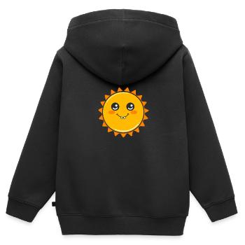 Univers du système solaire - Sweat Premium à capuche zippé enfant bio - noir - Dos - AI Model Kid Male (0cm)