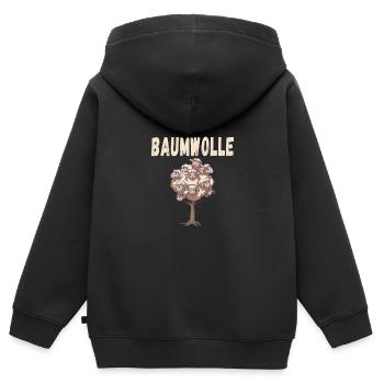 Baumwolle Schafe für einen Schafliebhaber - Kinder Premium Organic Zip Hoodie - Schwarz - Hinten - AI Model Kid Male (0cm)