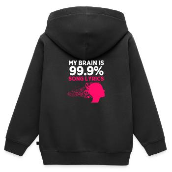 Karaoke - Kinder Premium Organic Zip Hoodie - Schwarz - Hinten - AI Model Kid Male (0cm)