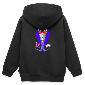 Zauberer - Kinder Premium Organic Zip Hoodie - Schwarz - Hinten - AI Model Kid Male (0cm)