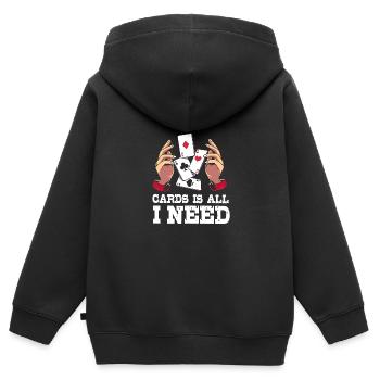 Zauberer Magie Magier - Kinder Premium Organic Zip Hoodie - Schwarz - Hinten - AI Model Kid Male (0cm)