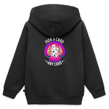 Sorcier - Sweat Premium à capuche zippé enfant bio - noir - Dos - AI Model Kid Male (0cm)