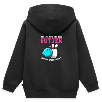 Bowlen Bowler Bowling Kegel Bowlingkugel - Kinder Premium Organic Zip Hoodie - Schwarz - Hinten - AI Model Kid Male (0cm)