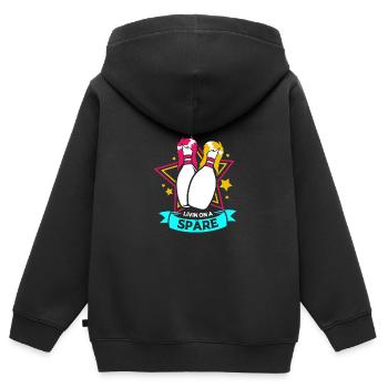 Bowlen Bowler Bowling Kegel Bowlingkugel - Kinder Premium Organic Zip Hoodie - Schwarz - Hinten - AI Model Kid Male (0cm)