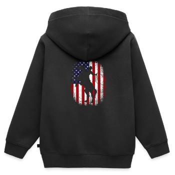 Rodéo - Sweat Premium à capuche zippé enfant bio - noir - Dos - AI Model Kid Male (0cm)