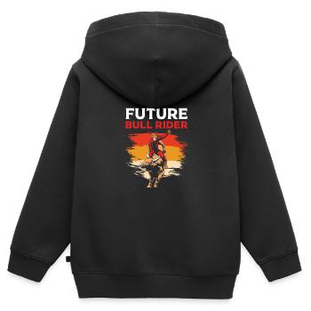 Rodeo - Kids Premium Organic Zip-up Hoodie - black - Back - AI Model Kid Male (0cm)