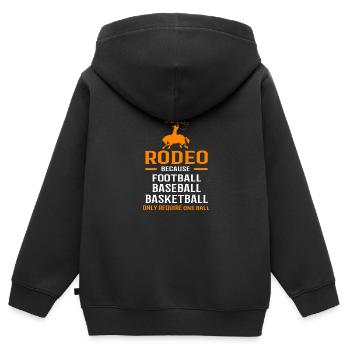 Rodéo - Sweat Premium à capuche zippé enfant bio - noir - Dos - AI Model Kid Male (0cm)