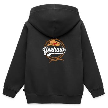 Rodéo - Sweat Premium à capuche zippé enfant bio - noir - Dos - AI Model Kid Male (0cm)