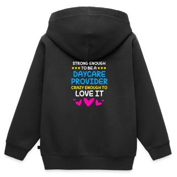Daycare Center Education Educator Educator - Kids Premium Organic Zip-up Hoodie - black - Back - AI Model Kid Male (0cm)