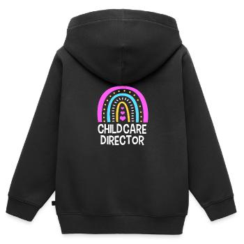 Daycare Center Education Educator Educator - Kids Premium Organic Zip-up Hoodie - black - Back - AI Model Kid Male (0cm)