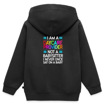 Daycare Center Education Educator Educator - Kids Premium Organic Zip-up Hoodie - black - Back - AI Model Kid Male (0cm)