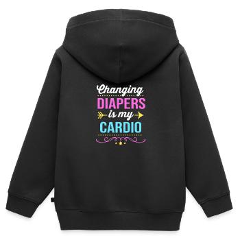 Daycare Center Education Educator Educator - Kids Premium Organic Zip-up Hoodie - black - Back - AI Model Kid Male (0cm)