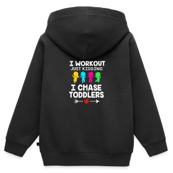 Daycare Center Education Educator Educator - Kids Premium Organic Zip-up Hoodie - black - Back - AI Model Kid Male (0cm)