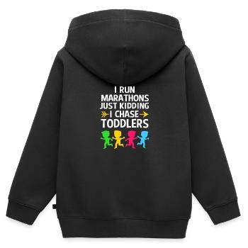 Kindergarten Education Educator Educator - Kids Premium Organic Zip-up Hoodie - black - Back - AI Model Kid Male (0cm)