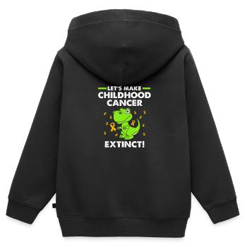 Krebs Kind Krebs-Überlebender - Kinder Premium Organic Zip Hoodie - Schwarz - Hinten - AI Model Kid Male (0cm)