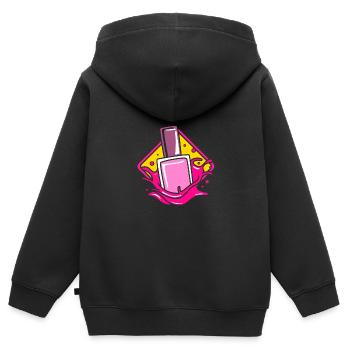 Kosmetikerin - Kinder Premium Organic Zip Hoodie - Schwarz - Hinten - AI Model Kid Male (0cm)