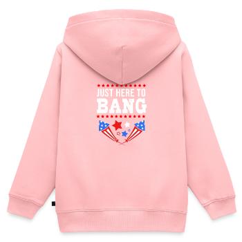 Vierter Juli Nationalfarben Nationalfeiertag USA - Kinder Premium Organic Zip Hoodie - Rosa - Hinten - AI Model Kid Female (0cm)