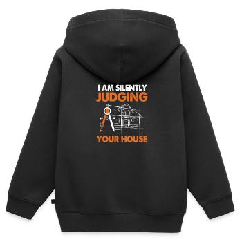 Architekt Architektur - Kinder Premium Organic Zip Hoodie - Schwarz - Hinten - AI Model Kid Male (0cm)