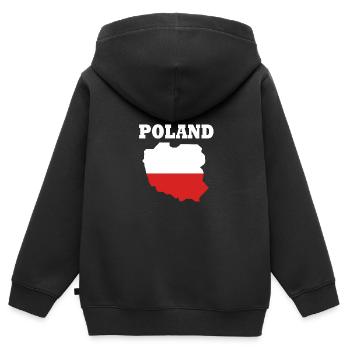 Polen Polnisch - Kinder Premium Organic Zip Hoodie - Schwarz - Hinten - AI Model Kid Male (0cm)