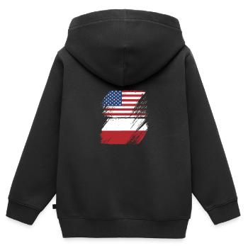 Polen Polnisch - Kinder Premium Organic Zip Hoodie - Schwarz - Hinten - AI Model Kid Male (0cm)