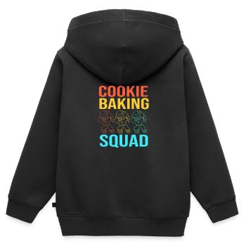 Lebkuchenmann Lebkuchenherz Lebkuchen Naschen - Kinder Premium Organic Zip Hoodie - Schwarz - Hinten - AI Model Kid Male (0cm)