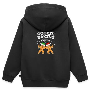 Lebkuchenmann Lebkuchenherz Lebkuchen Naschen - Kinder Premium Organic Zip Hoodie - Schwarz - Hinten - AI Model Kid Male (0cm)