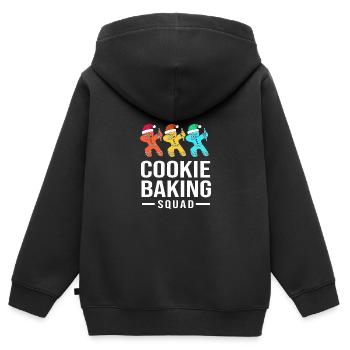 Lebkuchenmann Lebkuchenherz Lebkuchen Naschen - Kinder Premium Organic Zip Hoodie - Schwarz - Hinten - AI Model Kid Male (0cm)