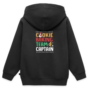 Lebkuchenmann Lebkuchenherz Lebkuchen Naschen - Kinder Premium Organic Zip Hoodie - Schwarz - Hinten - AI Model Kid Male (0cm)