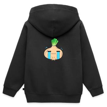 Oignon - Sweat Premium à capuche zippé enfant bio - noir - Dos - AI Model Kid Male (0cm)