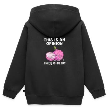 Zwiebel - Kinder Premium Organic Zip Hoodie - Schwarz - Hinten - AI Model Kid Male (0cm)
