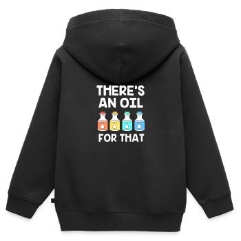 Ätherisches Öl - Kinder Premium Organic Zip Hoodie - Schwarz - Hinten - AI Model Kid Male (0cm)