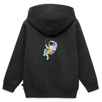 Saxophon Saxophonist - Kinder Premium Organic Zip Hoodie - Schwarz - Hinten - AI Model Kid Male (0cm)