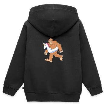 Pool Party - Kinder Premium Organic Zip Hoodie - Schwarz - Hinten - AI Model Kid Male (0cm)