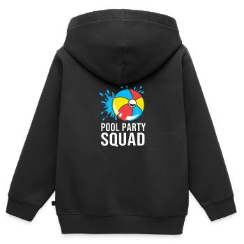 Pool Party - Kinder Premium Organic Zip Hoodie - Schwarz - Hinten - AI Model Kid Male (0cm)