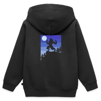 Werwolf - Kinder Premium Organic Zip Hoodie - Schwarz - Hinten - AI Model Kid Male (0cm)